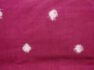 アンティーク　水玉模様織出し銘仙着物